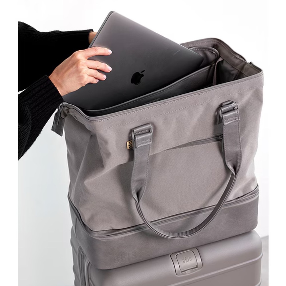 BEIS CONVERTIBLE MINI WEEKEND BAG IN GREY
Used once